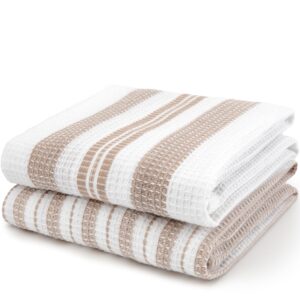Sticky Toffee Cotton Waffle Weave Dish Towels