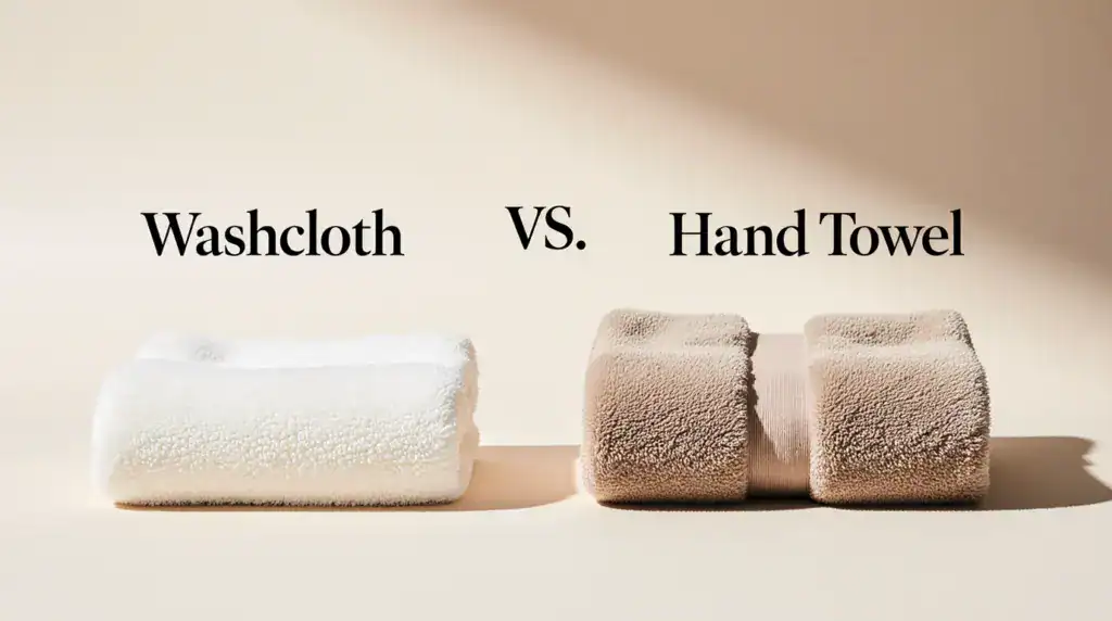 Washcloth vs. Hand Towel
