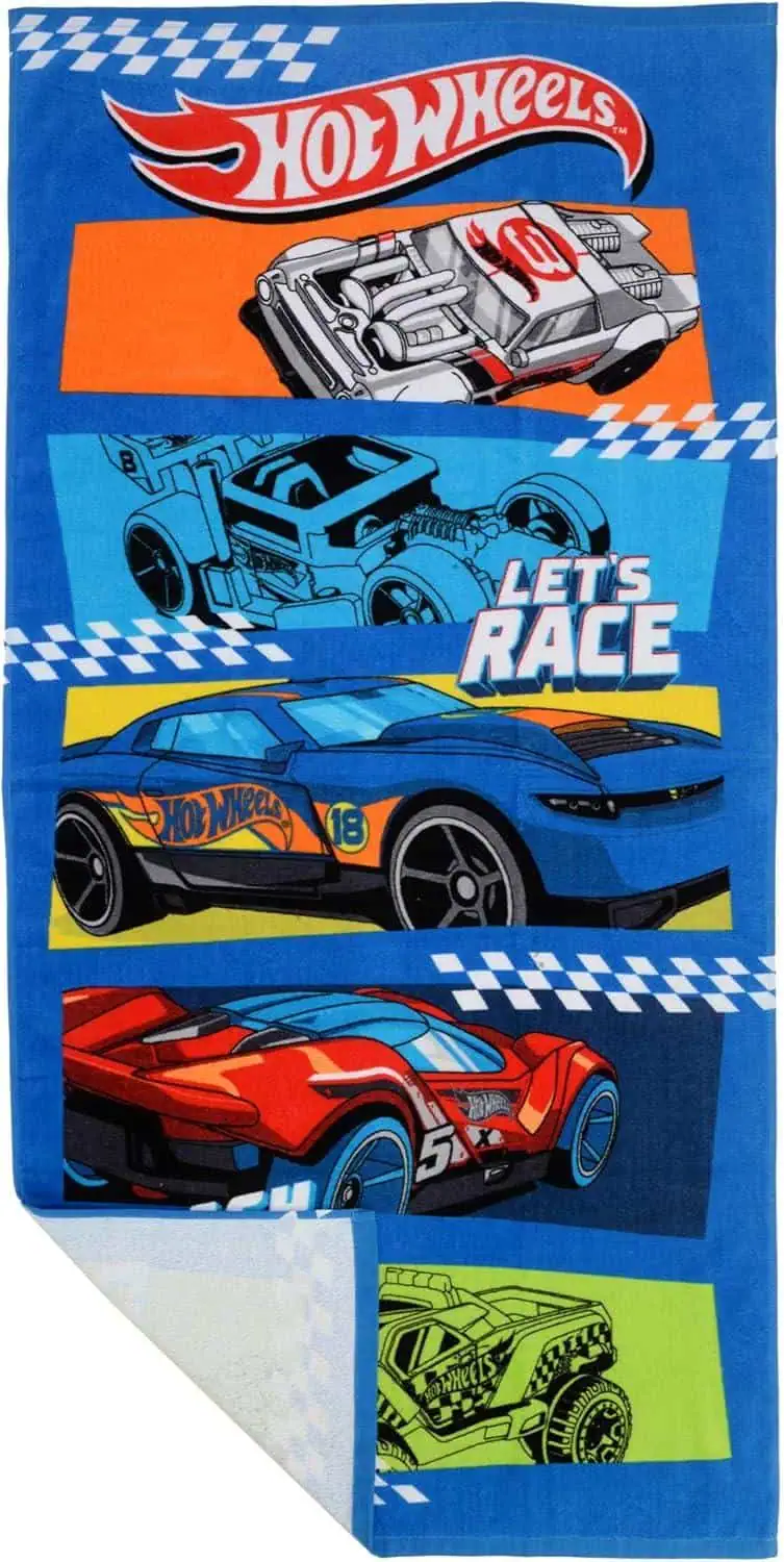 Franco Kids Super Soft Hot Wheels Beach Towel