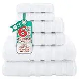 American Soft linen Luxury 6 Piece Towel Set, 2...