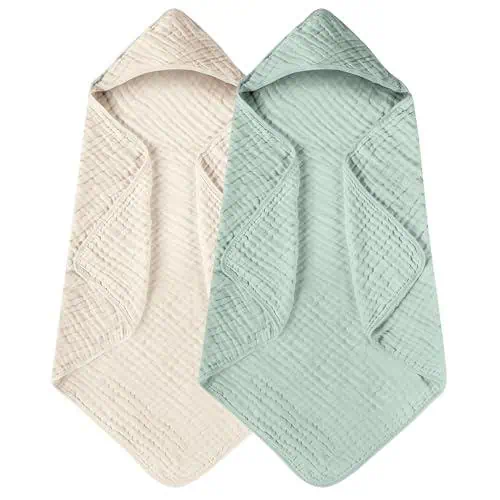 Yoofoss Hooded Baby Towels for Newborn 2 Pack 100%...
